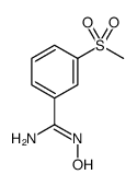 N'-hydroxy-3-(methylsulfonyl)benzenecarboximidamide结构式