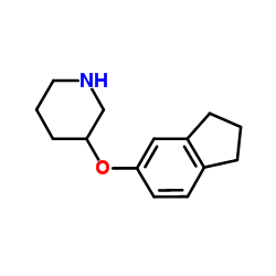 3-(2,3-Dihydro-1H-inden-5-yloxy)piperidine Structure