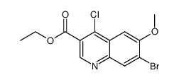 ethyl 7-bromo-4-chloro-6-methoxyquinoline-3-carboxylate Structure