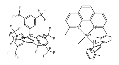 [Pt(Me)(2,9-dimethyl-1,10-phenanthroline)(P(o-tolyl)3)][B(3,5-(CF3)2C6H3)4] Structure