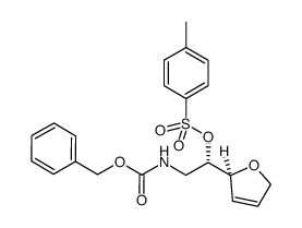 (S)-2-(benzyIoxycarbonylamino)-1-((S)-2,5-dihydrofuran-2-yl)ethyl 4-methylbenzenesulfonate结构式