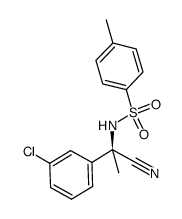 (S)-2-(3-chlorophenyl)-2-(tosylamino)propanenitrile结构式