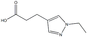 3-(1-乙基-1H-吡唑-4-基)丙酸结构式