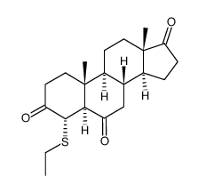 4α-ethylthio-5α-androstane-3,6,17-trione Structure