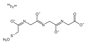 2-[[1-oxido-2-[[1-oxido-2-[(1-oxido-2-sulfidoethylidene)amino]ethylidene]amino]ethylidene]amino]acetate,oxotechnetium-99(3+) Structure