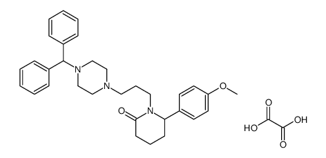 1-[3-(4-benzhydrylpiperazin-1-yl)propyl]-6-(4-methoxyphenyl)piperidin-2-one,oxalic acid Structure