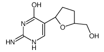 2-amino-5-[(2R,5S)-5-(hydroxymethyl)oxolan-2-yl]-1H-pyrimidin-6-one结构式