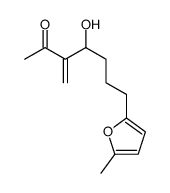 4-hydroxy-7-(5-methylfuran-2-yl)-3-methylideneheptan-2-one结构式