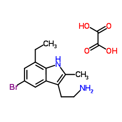 2-(5-Bromo-7-ethyl-2-methyl-1H-indol-3-yl)ethanamine ethanedioate (1:1) Structure