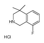 8-fluoro-4,4-dimethyl-1,2,3,4-tetrahydroisoquinoline hydrochloride structure