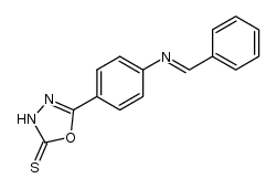 5-(4-benzylideneaminophenyl)-1,3,4-oxadiazole-2(3H)-thione Structure