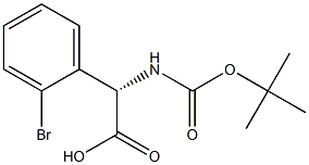 (S)-2-(2-Bromophenyl)-2-((tert-butoxycarbonyl)amino)acetic acid structure