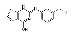 2-[3-(hydroxymethyl)anilino]-3,7-dihydropurin-6-one Structure