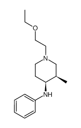 (3R,4R)-1-(2-ethoxyethyl)-3-methyl-2-phenyl-piperidin-4-amine结构式