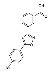 3-[5-(4-bromophenyl)isoxazol-3-yl]benzoic acid结构式