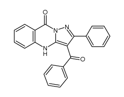 3-benzoyl-2-phenyl-4H-pyrazolo[5,1-b]quinazolin-9-one结构式