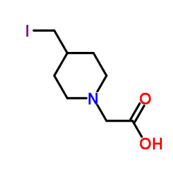 [4-(Iodomethyl)-1-piperidinyl]acetic acid Structure