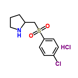 2-(4-Chloro-benzenesulfonylmethyl)-pyrrolidine hydrochloride结构式