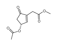 (R)-methyl 2-(3-acetoxy-5-oxocyclopent-1-en-1-yl)acetate Structure