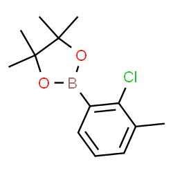 2-(2-Chloro-3-methylphenyl)-4,4,5,5-tetramethyl-1,3,2-dioxaborolane结构式