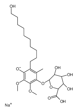 4-Hydroxy-3-(10-hydroxydecyl)-5,6-dimethoxy-2-methylphenyl β-D-Glucuronide Monosodium Salt Structure