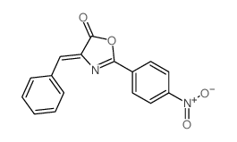 5(4H)-Oxazolone,2-(4-nitrophenyl)-4-(phenylmethylene)-结构式