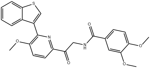 Benzamide, N-[2-(6-benzo[b]thien-3-yl-5-methoxy-2-pyridinyl)-2-oxoethyl]-3,4-dimethoxy- picture