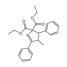 3,5-diphenyl-4-methyl-3,4-dihydro-2H-pyrrole-2,2-dicarboxylate de diethyle Structure