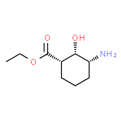 Cyclohexanecarboxylic acid, 3-amino-2-hydroxy-, ethyl ester, (1alpha,2alpha,3alpha)- (9CI) structure