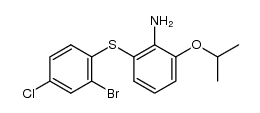 2-(2-bromo-4-chloro-phenylsulfanyl)-6-isopropoxy-aniline Structure