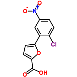 5-(2-CHLORO-5-NITRO-PHENYL)-FURAN-2-CARBOXYLIC ACID结构式