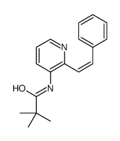 Propanamide, 2,2-dimethyl-N-[2-(2-phenylethenyl)-3-pyridinyl]- Structure