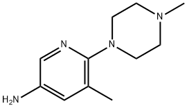 5-methyl-6-(4-methylpiperazin-1-yl)-3-pyridinamine结构式