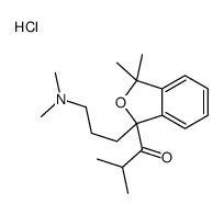 1-[1-[3-(dimethylamino)propyl]-3,3-dimethyl-2-benzofuran-1-yl]-2-methylpropan-1-one,hydrochloride Structure