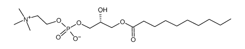 1-decanoyl-2-hydroxy-sn-glycero-3-phosphocholine structure