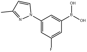 3-Fluoro-5-(3-methyl-1H-pyrazol-1-yl)phenylboronic acid structure