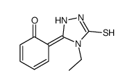 6-(4-ethyl-5-sulfanylidene-1,2,4-triazolidin-3-ylidene)cyclohexa-2,4-dien-1-one结构式