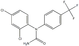 N-(2,4-dichlorophenyl)-N-[4-(trifluoromethyl)phenyl]-Urea Structure