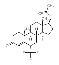 Androst-4-en-3-one,17-(acetyloxy)-6-(trifluoromethyl)-, (6a,17b)- (9CI) structure