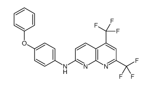 1,8-Naphthyridin-2-amine,N-(4-phenoxyphenyl)-5,7-bis(trifluoromethyl)-(9CI) structure