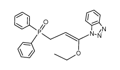 (3-(1H-benzo[d][1,2,3]triazol-1-yl)-3-ethoxyallyl)diphenylphosphine oxide Structure