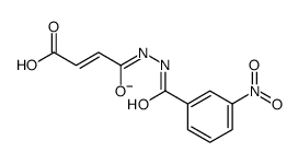 (E)-4-[2-(3-nitrobenzoyl)hydrazinyl]-4-oxobut-2-enoate结构式