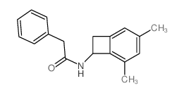 N-(3,5-Dimethylbicyclo(4.2.0)octa-1,3,5-trien-7-yl)-2-phenylacetamide structure