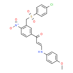 1-(3-([(4-CHLOROPHENYL)SULFONYL]METHYL)-4-NITROPHENYL)-3-(4-METHOXYANILINO)-2-PROPEN-1-ONE结构式