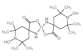 (4-carboxy-1-hydroxy-2,2,6,6-tetramethyl-4-piperidyl)azanide; platinum(+2) cation structure