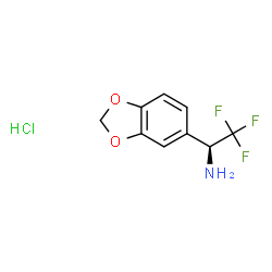 (R)-1-BENZO[1,3]DIOXOL-5-YL-2,2,2-TRIFLUORO-ETHYLAMINE, HCL SALT结构式