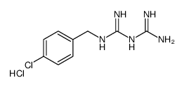 [(E)-N'-[N'-[(4-chlorophenyl)methyl]carbamimidoyl]carbamimidoyl]azanium,chloride结构式