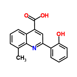 2-(2-HYDROXY-PHENYL)-8-METHYL-QUINOLINE-4-CARBOXYLIC ACID Structure