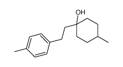 4-methyl-1-[2-(4-methylphenyl)ethyl]cyclohexan-1-ol结构式