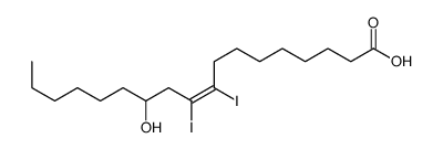 12-Hydroxy-9,10-diiodo-9-octadecenoic acid Structure